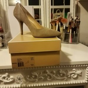 Gray MK Suede Pumps